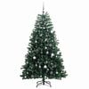 vidaXL Artificial Hinged Christmas Tree 300 LEDs & Ball Set 118.1"