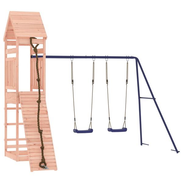 vidaXL Outdoor Playset Natural wood Solid Douglas wood Large Durable