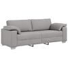 vidaXL Sofa 3 pcs Cloud Grey Linen-blend Fabric