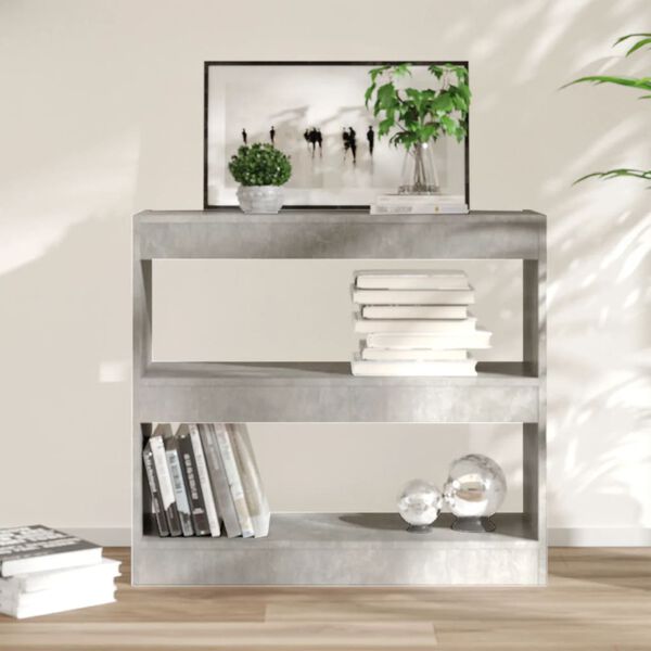 vidaXL Book Cabinet Concrete Grey Engineered Wood Medium Book Cabinet