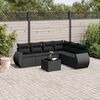 vidaXL Garden Sofa Set Black