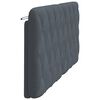vidaXL Headboard Cushion Dark Grey Velvet, Foam King Removable Covers