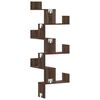 vidaXL Wall Corner Shelf Brown Oak Engineered Wood Medium Wall mounting