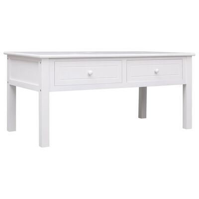 vidaXL Coffee Table White 39.4"x19.7"x17.7" Wood