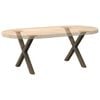 vidaXL Coffee Table Legs X-Shaped 2 pcs Natural Steel 19.7x(16.5-16.9)" Steel