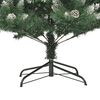 vidaXL Christmas Tree Green and white PVC, steel Medium Foldable