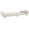 vidaXL Sofa Bed Cream Velvet, wood, metal Large