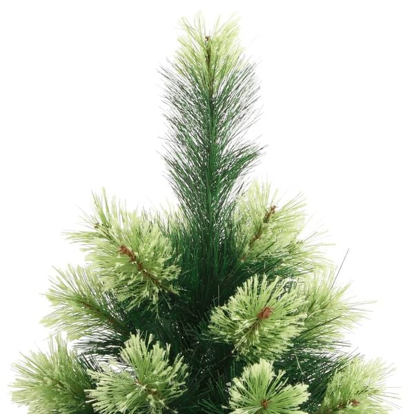 vidaXL Artificial Hinged Christmas Tree Green PVC, Metal 94.5 in tall