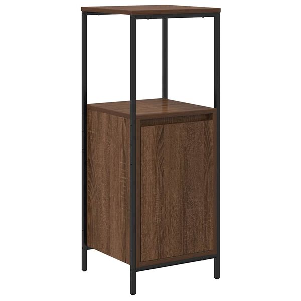 vidaXL Bathroom Cabinet Brown Oak Engineered wood, steel Adjustable Feet