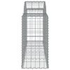 vidaXL Gabion Basket Set of 12 Silver Galvanized Iron