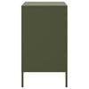 vidaXL Bedside Cabinet Set of 2 Olive Green Cold-Rolled Steel Medium