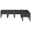 vidaXL Garden Planter Black Polypropylene Large Durable Garden Planter