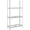 vidaXL 3-Layer Tyre Shelf Silver 43.3x15.7x78.7" Steel