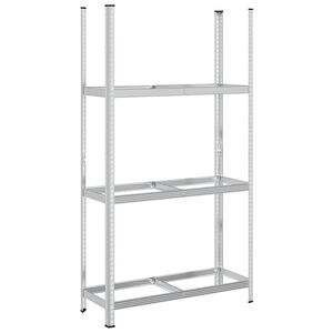 vidaXL 3-Layer Tyre Shelf Silver 43.3x15.7x78.7" Steel