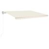 vidaXL Retractable Awning Cream Powder-coated aluminum 157.5 x 118.1 in
