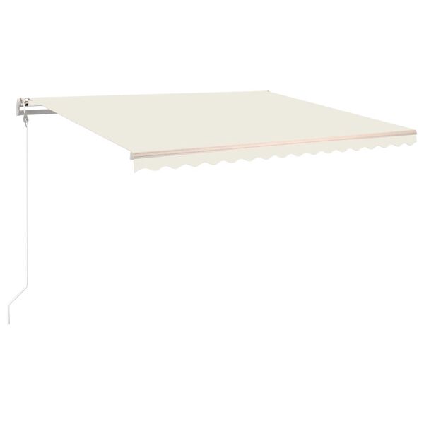 vidaXL Retractable Awning Cream Powder-coated aluminum 157.5 x 118.1 in
