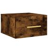 vidaXL Wall-mounted Bedside Cabinet Set of 2 Smoked Oak Engineered Wood