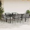 vidaXL Garden Dining Set Grey, Light Grey, Black