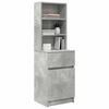 vidaXL Bedside Cabinet Concrete Grey Engineered Wood Extra Tall