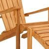 vidaXL Garden Adirondack Chair With Footrest Teak Solid teak wood Standard