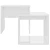 vidaXL Coffee Table High gloss white Engineered wood Small Sleek