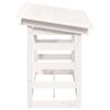 vidaXL Firewood Rack White 42.5x25.4x30.7" Solid Wood Pine