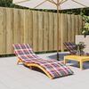 vidaXL Sun Lounger Cushion Red Check Pattern Oxford fabric (100% polyester)