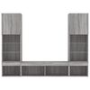 vidaXL 5 Piece TV Wall Units with LED Gray Sonoma Engineered Wood