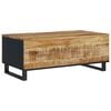 vidaXL Coffee Table Natural wood with black legs