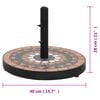vidaXL Umbrella Base Terracotta and White Powder-Coated Iron, Ceramic