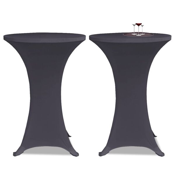 vidaXL Table Cover Set of 4 Anthracite Polyester: 90%, Elastane: 10%