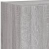 vidaXL TV Cabinet Grey Sonoma Engineered wood, Glass Compact TV Cabinet