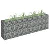 vidaXL Gabion Raised Bed Silver Galvanized steel 70.9 x 11.8 x 23.6 in