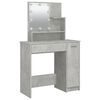 vidaXL Dressing Table Concrete grey Engineered wood, acrylic Standard