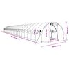 vidaXL Greenhouse White PE (Polyethylene), galvanized steel 72 sq ft