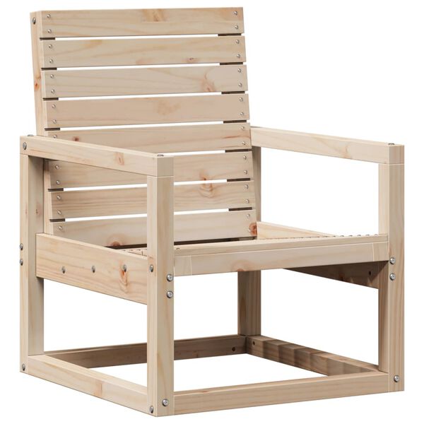 vidaXL Garden Chair Natural Pine Solid Pine Wood Medium Durable