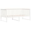 vidaXL Day Bed White Solid Pine Wood Twin Day Bed Rectangular Modern