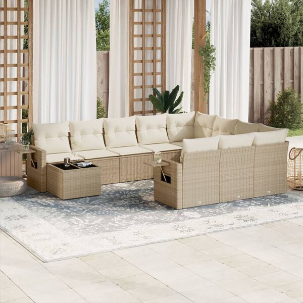 vidaXL Garden Sofa Set Beige