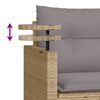 vidaXL Garden Sofa Set Beige and Light Grey PE Rattan 2-Seater