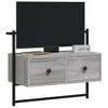 vidaXL TV Cabinet Grey Sonoma Engineered Wood, Metal 23.8 x 11.8 x 20.1 in