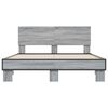 vidaXL Bed Frame Grey Sonoma Engineered wood, metal Double Bed Frame