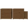 vidaXL Garden Box Set Honey brown Solid pine wood Small and large sizes