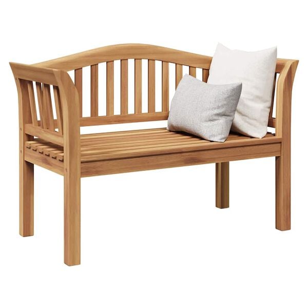 vidaXL Garden Bench Brown 120 x 53.5 x 85 cm Solid teak wood