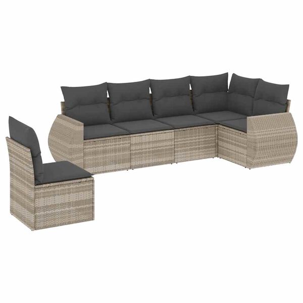 vidaXL Garden Sofa Set Light grey