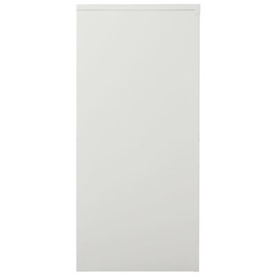 vidaXL Sliding Door Cabinet Light Gray 35.4"x15.7"x35.4" Steel
