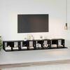vidaXL TV Cabinet Set 4 pcs Black Oak 23.62 x 11.81 x 11.81 in