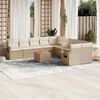 vidaXL Garden Sofa Set Beige, Cream White