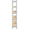 vidaXL 5-Layer Storage Shelves 2 pcs Silver Steel&Engineered Wood
