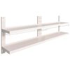 vidaXL Floating Wall Shelf Set of 2 Silver Stainless Steel Large
