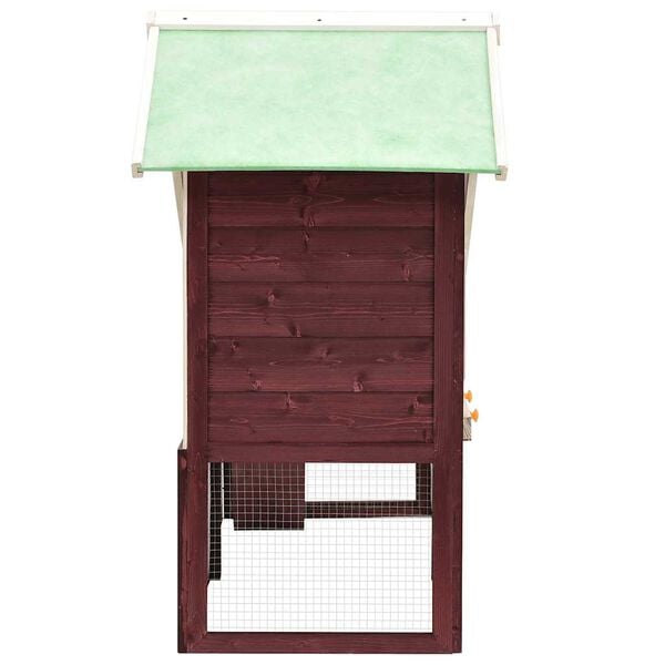 vidaXL Rabbit Hutch Mocha and White